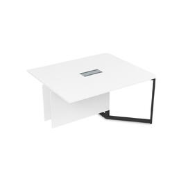 Офисная мебель Summit Стол-квадрат бенч, конечный модуль 16СКК.162 Белый премиум/Черный 1200х1600х750