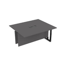 Офисная мебель Summit Стол-квадрат бенч, средний модуль 16СКС.122 Graphit/Черный глянец 1200х1200х750