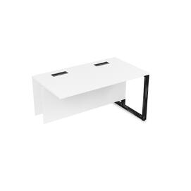 Офисная мебель Summit Стол прямой бенч, конечный модуль 16СПК.186 Белый премиум/Черный глянец 1600х800х750