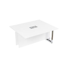 Офисная мебель Summit Стол-квадрат бенч, средний модуль 16СКС.166 Белый премиум/Металл глянец 1600х1600х750