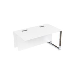 Офисная мебель Summit Стол прямой бенч, конечный модуль 16СПК.186 Белый премиум/Металл глянец 1600х800х750
