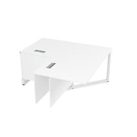 Офисная мебель Summit Стол угловой бенч, средний модуль 16СУС.184 Белый премиум/Белый 1400х800х750