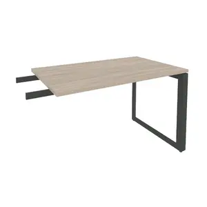 Кабинет руководителя Onix Direct Брифинг-приставка на О-образном м/к O.MO-BR-11 Белый бриллиант/Антрацит 1180х720х750