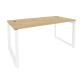 Кабинет руководителя Onix Direct Стол рабочий руководителя на О-образном м/ O.MO-SRR-4.8 Тиквуд светлый/Белый 1580х800х750