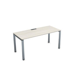 Офисная мебель Gloss Стол рабочий, прямолинейный СРП-П.009.1 Ivory/Алюминий матовый 1400x800x750