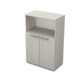 Офисная мебель Gloss Шкаф средний с нишей 9Ш.017.2 Ivory 800x450x1245