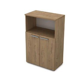 Офисная мебель Gloss Шкаф средний с нишей 9Ш.017.2 Teakwood 800x450x1245