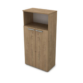 Офисная мебель Gloss Шкаф с нишей 9Ш.004.2 Teakwood 800x450x1645