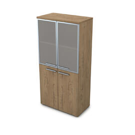 Офисная мебель Gloss Шкаф со стеклом 9Ш.004.8 Teakwood 800x450x1645