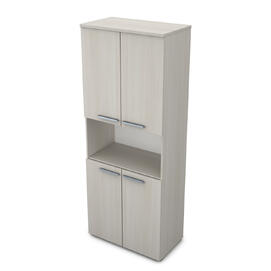 Офисная мебель Gloss Шкаф высокий с нишей 9Ш.005.6 Ivory 800x450x2045