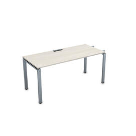 Офисная мебель Gloss Стол системы БЕНЧ линейный,начальный СЛН-П.978 Ivory/Алюминий матовый 1200x700x750