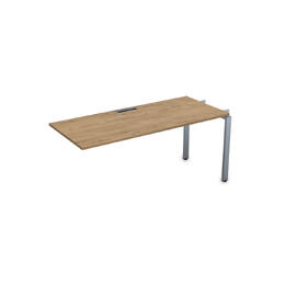 Офисная мебель Gloss Стол системы БЕНЧ линейный,средний СЛС-П.978 Teakwood/Алюминий матовый 1200x700x750