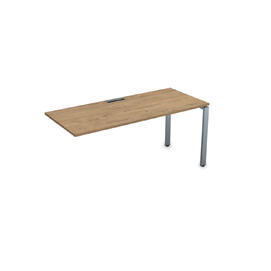 Офисная мебель Gloss Стол системы БЕНЧ линейный,конечный СЛК-П.978 Teakwood/Алюминий матовый 1200x700x750