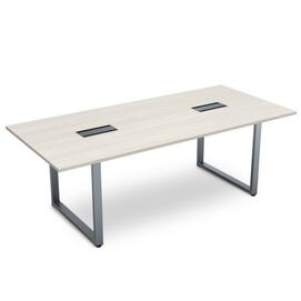 Офисная мебель Gloss Стол переговорный СПГ-О.939 Ivory/Алюминий матовый 2200x1000x750