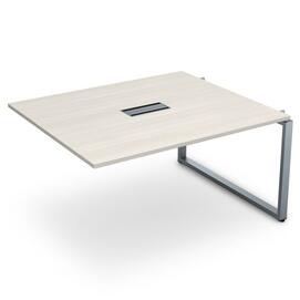 Офисная мебель Gloss Стол системы БЕНЧ переговорный, средний СПГС-О.926 Ivory/Алюминий матовый 1200x1200x750