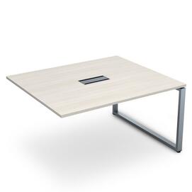 Офисная мебель Gloss Стол системы БЕНЧ переговорный, конечный СПГК-О.927 Ivory/Алюминий матовый 1400x1200x750