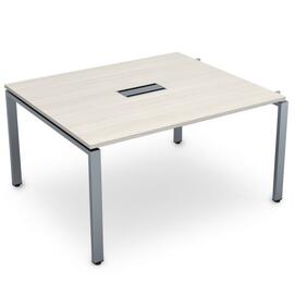 Офисная мебель Gloss Стол системы БЕНЧ переговорный, начальный СПГН-П.926 Ivory/Алюминий матовый 1200x1200x750