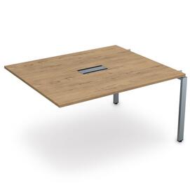 Офисная мебель Gloss Стол системы БЕНЧ переговорный, средний СПГС-П.926 Teakwood/Алюминий матовый 1200x1200x750