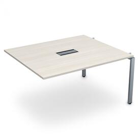 Офисная мебель Gloss Стол системы БЕНЧ переговорный, средний СПГС-П.926 Ivory/Алюминий матовый 1200x1200x750