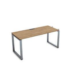 Офисная мебель Gloss Стол системы БЕНЧ линейный,начальный СЛН-О.975 Teakwood/Алюминий матовый 1800x700x750