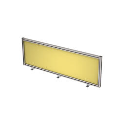 Офисная мебель Gloss Экран тканевый в алюминиевом профиле, фронтальный 9БТ.0406.6 Lemon/Алюминий матовый 1200x29x400