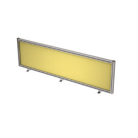 Офисная мебель Gloss Экран тканевый в алюминиевом профиле, фронтальный 9БТ.0407.6 Lemon/Алюминий матовый 1400x29x400