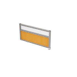 Офисная мебель Gloss Экран боковой в алюминевом профиле, вставка стекло матовое, ткань, левый 9БТСЛ.0412.4 Orange 800x29x400