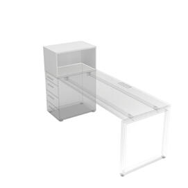 Офисная мебель Gloss Надставка на стол 9Н.001 Белый премиум 700x450x400