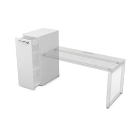 Офисная мебель Gloss Тумба с выкатной секцией высокая 9Т.009 Белый премиум 450x700x1150