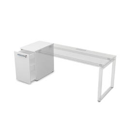 Офисная мебель Gloss Тумба с выкатной секцией 9Т.018 Белый премиум 450x800x750