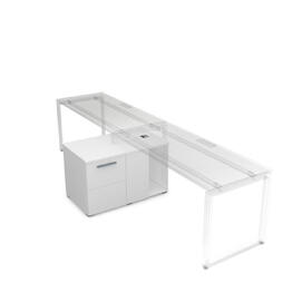 Офисная мебель Gloss Тумба двусторонняя 9Т.020 Белый премиум 1000x600x620