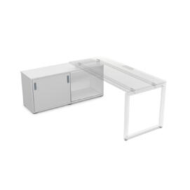 Офисная мебель Gloss Тумба-купе двусторонняя 9Т.025 Белый премиум 1400x600x620
