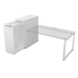 Офисная мебель Gloss Тумба с выкатной секцией высокая 9Т.029 Белый премиум 450x900x1150
