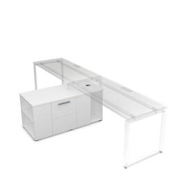 Офисная мебель Gloss Тумба двухсторонняя 9Т.040 Белый премиум 1300x600x620