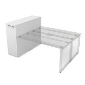 Офисная мебель Gloss Тумба с выкатной секцией 9ТП.002.4 Белый премиум 450x1435x750