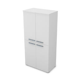 Офисная мебель Gloss Шкаф 9Ш.004.3 Белый премиум 800x450x1645