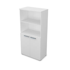 Офисная мебель Gloss Шкаф с открытой полкой 9Ш.004.4 Белый премиум 800x450x1645