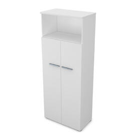 Офисная мебель Gloss Шкаф высокий с нишей 9Ш.005.2 Белый премиум 800x450x2045