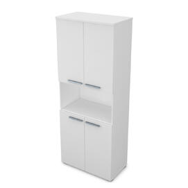 Офисная мебель Gloss Шкаф высокий с нишей 9Ш.005.6 Белый премиум 800x450x2045
