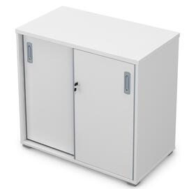 Офисная мебель Gloss Шкаф-купе 9ШКЗ.002 Белый премиум 800x450x750