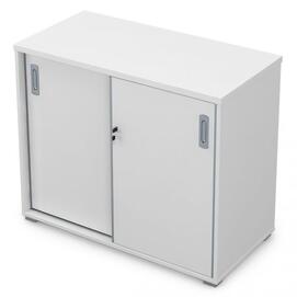 Офисная мебель Gloss Шкаф-купе 9ШКЗ.003 Белый премиум 900x450x750