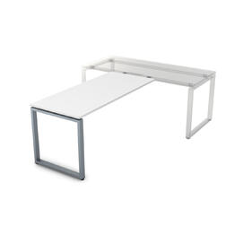 Офисная мебель Gloss Брифинг приставка БП-О.004 Белый премиум/Алюминий матовый 1600x700x750