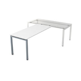 Офисная мебель Gloss Брифинг приставка БП-П.004 Белый премиум/Алюминий матовый 1600x700x750