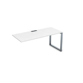 Офисная мебель Gloss Стол системы БЕНЧ линейный,конечный СЛК-О.974 Белый премиум/Алюминий матовый 1600x700x750