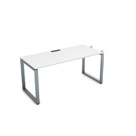 Офисная мебель Gloss Стол системы БЕНЧ линейный,начальный СЛН-О.974 Белый премиум/Алюминий матовый 1600x700x750