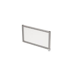 Офисная мебель Gloss Экран в алюминиевом профиле, боковой, левый 9БСЛ.0402.4 Стекло матовое/Алюминий матовый 700x29x400