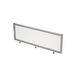 Офисная мебель Gloss Экран в алюминиевом профиле, фронтальный 9БС.0406.8 Стекло матовое/Алюминий матовый 1200x29x400
