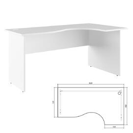Офисная мебель Trend Стол эргономичный правый TRD29625504 Белый 1600х900х750