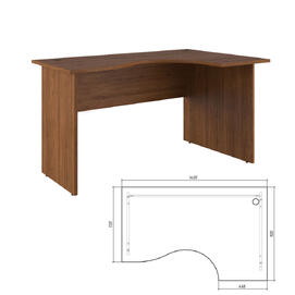 Офисная мебель Trend Стол эргономичный правый TRD29625303 Орех 1400х900х750