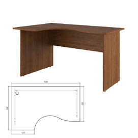 Офисная мебель Trend Стол эргономичный левый TRD29625403 Орех 1400х900х750